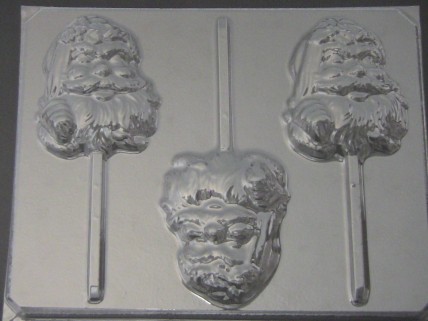 227 Santa Face Large Chocolate or Hard Candy Lollipop Mold